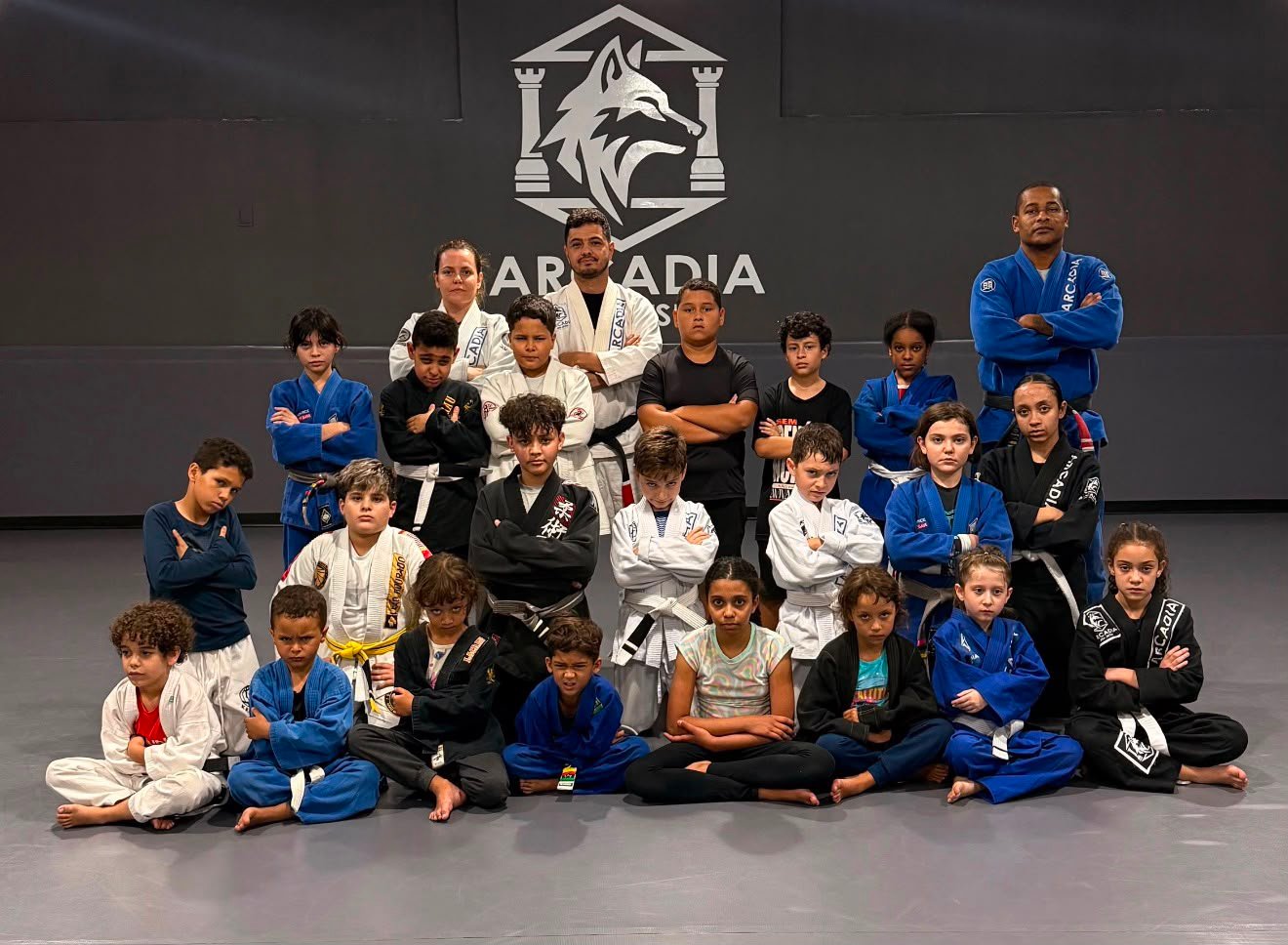 Turma infantil da Arcadia Jiu-Jitsu